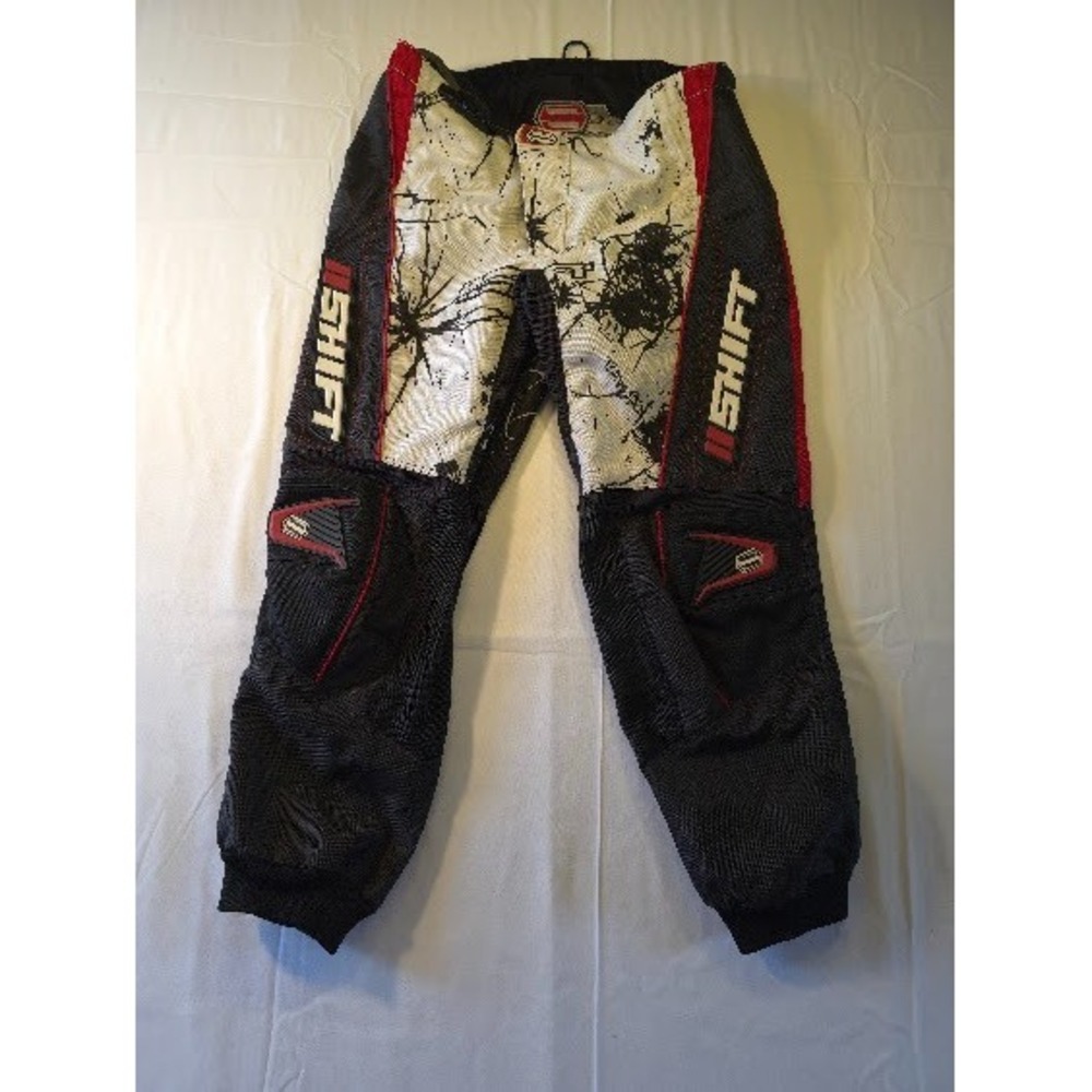 Mx Motocross Motorcycle Pants Shift Red Black White Adjustable Mens 28
